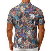 All-Over Print Men's Hawaiian Shirt With Button Closure by Yoycol