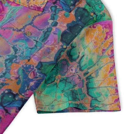 All-Over Print Men's Casual Hawaiian Short Sleeve Shirt | 125GSM Cotton by Yoycol
