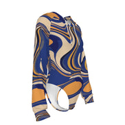 All-Over Print Women's Raglan Sleeve Hooded Bodysuit