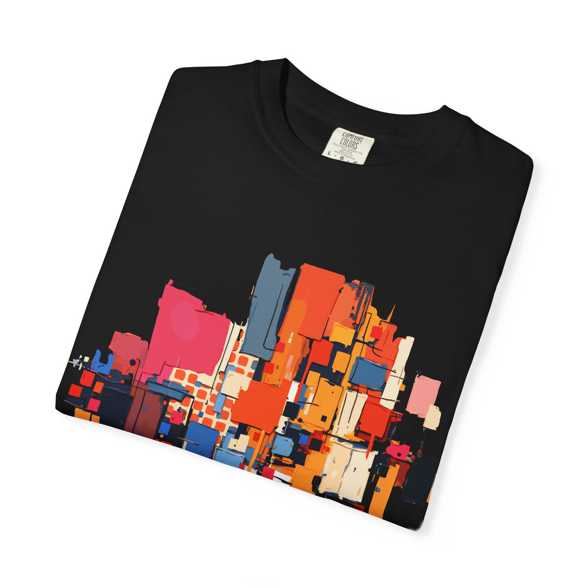 Garment-Dyed Art Tee for the Chronically Self-Expressive — Abstract Geometric AOP T-Shirt | Aesthetic Rebellion