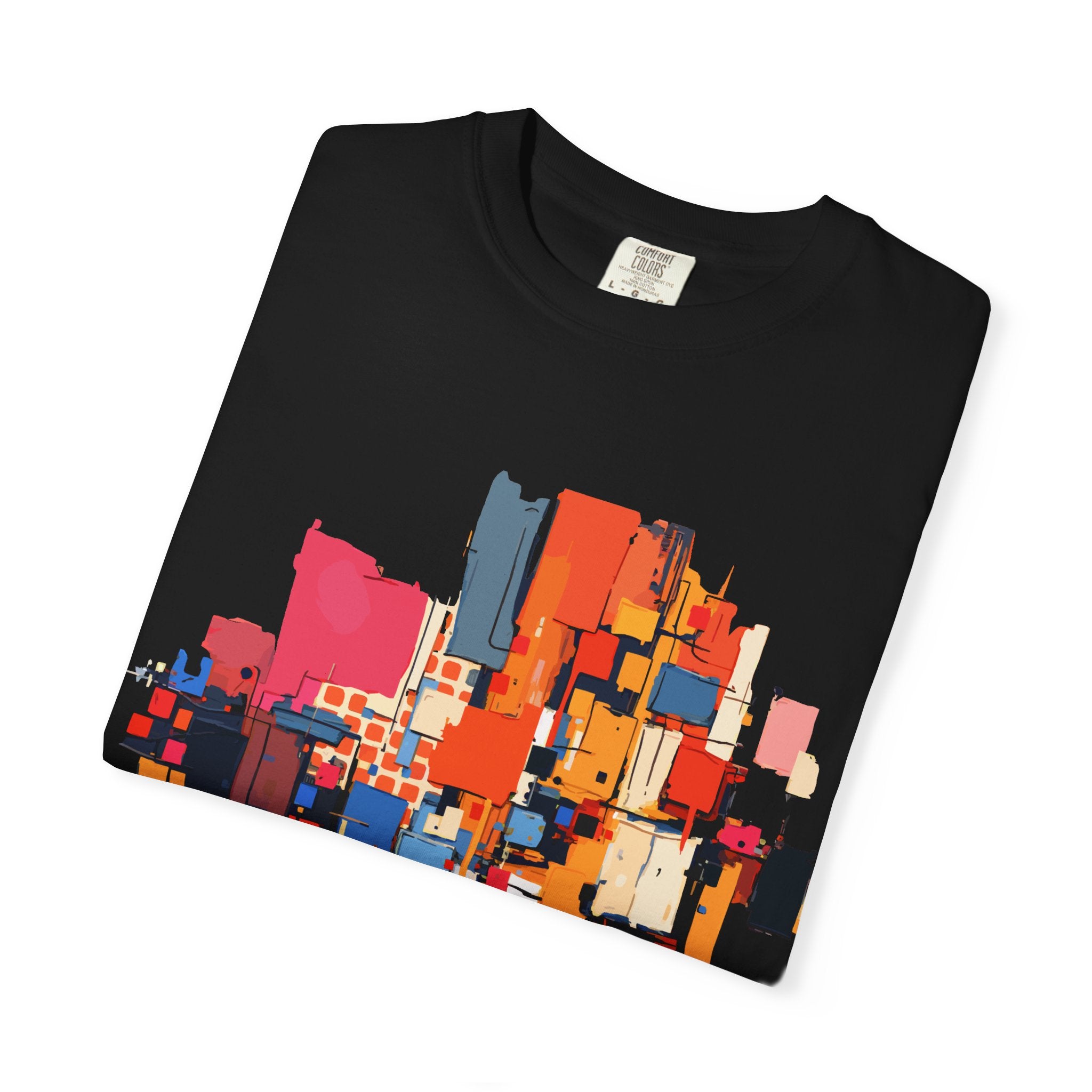 Abstract Geometric Art T-Shirt | Garment-Dyed Unisex Tee
