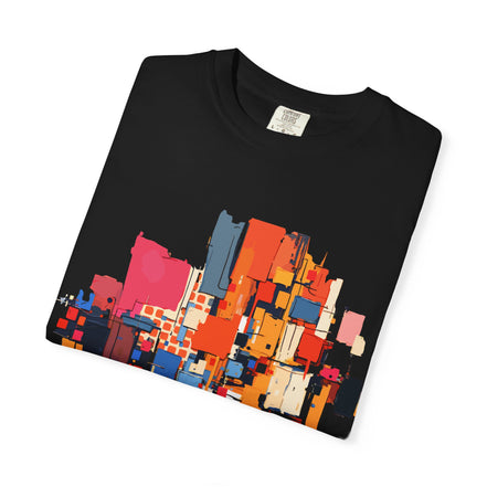 Abstract Geometric Art T-Shirt | Garment-Dyed Unisex Tee