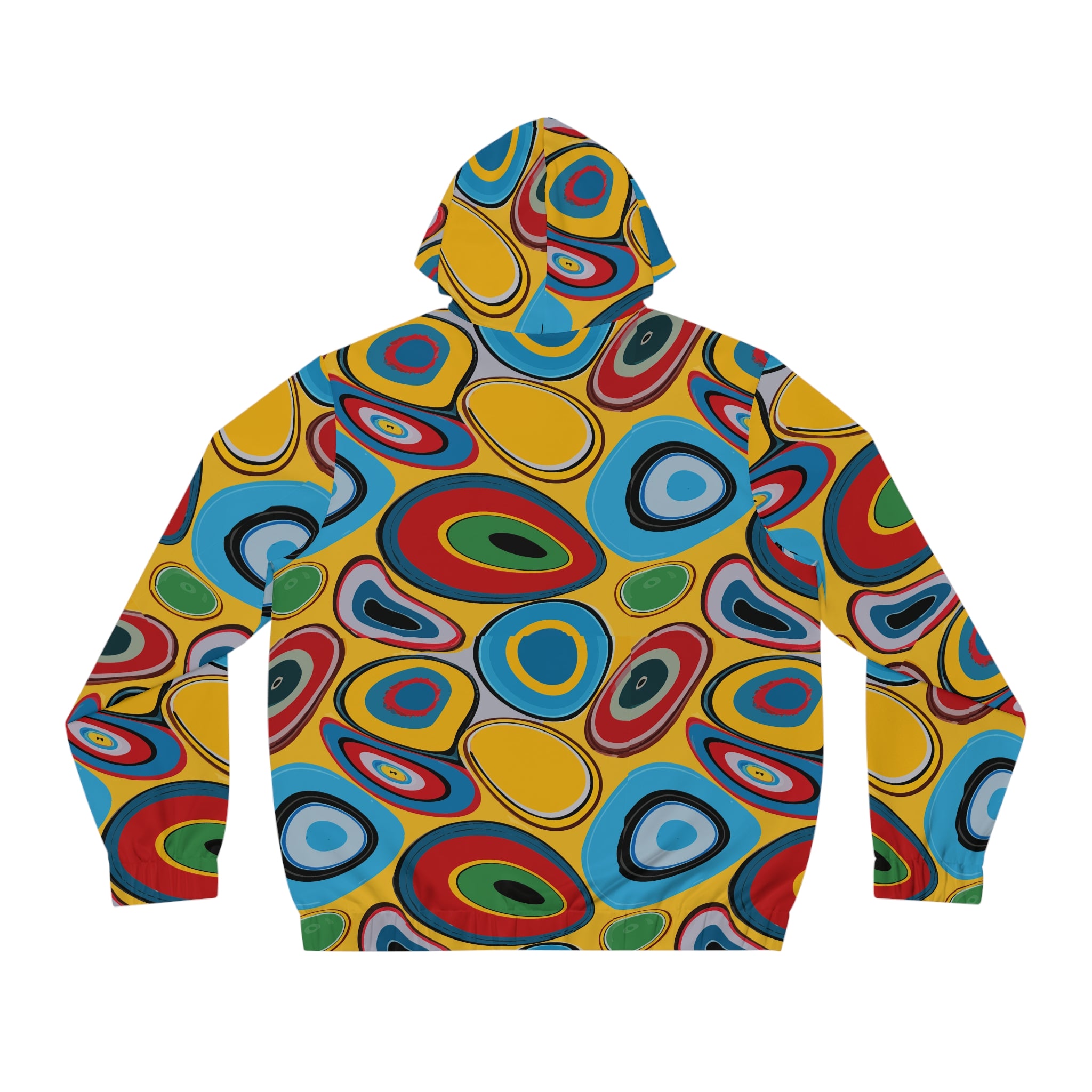 Psychedelic Eye AOP Zip-Up Hoodie for Weirdcore and Indie Sleaze Dressers — Maximalist Retro 70s Dopamine Dressing Festival Jacket, Abstract Art Statement Streetwear