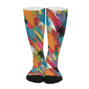 Personalized Contrast Color Striped Stockings by SALE_DESIGN-Personal Design