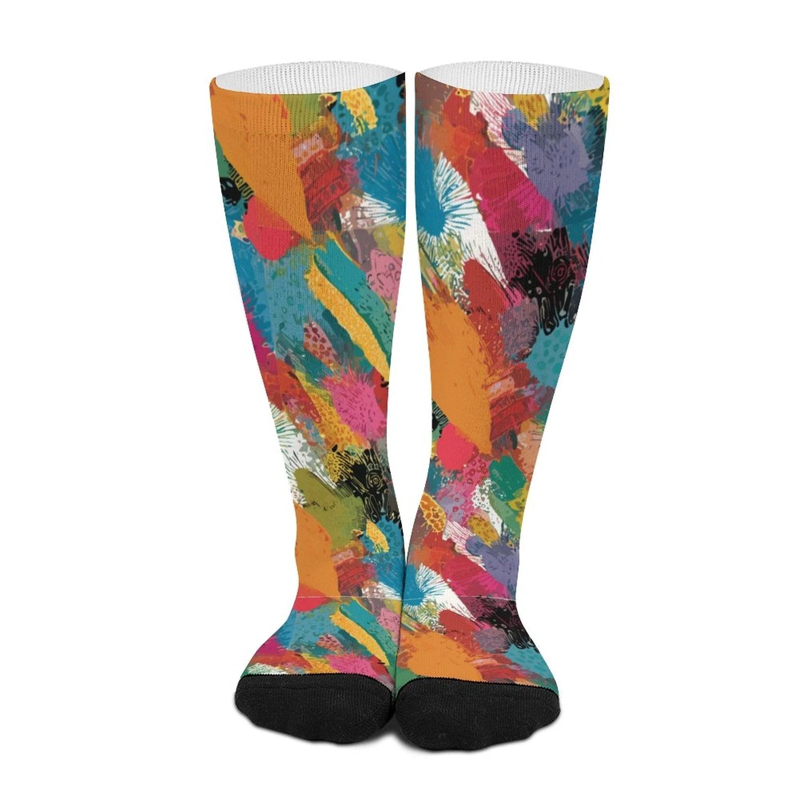 Personalized Contrast Color Striped Stockings by SALE_DESIGN-Personal Design