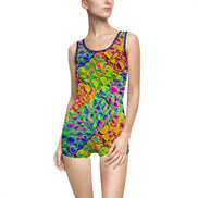 Swimsuit, Vintage Crown Jewel Retro Summer Fashion, Burning Man, Mermaid Outfit, Pool Party Prints
