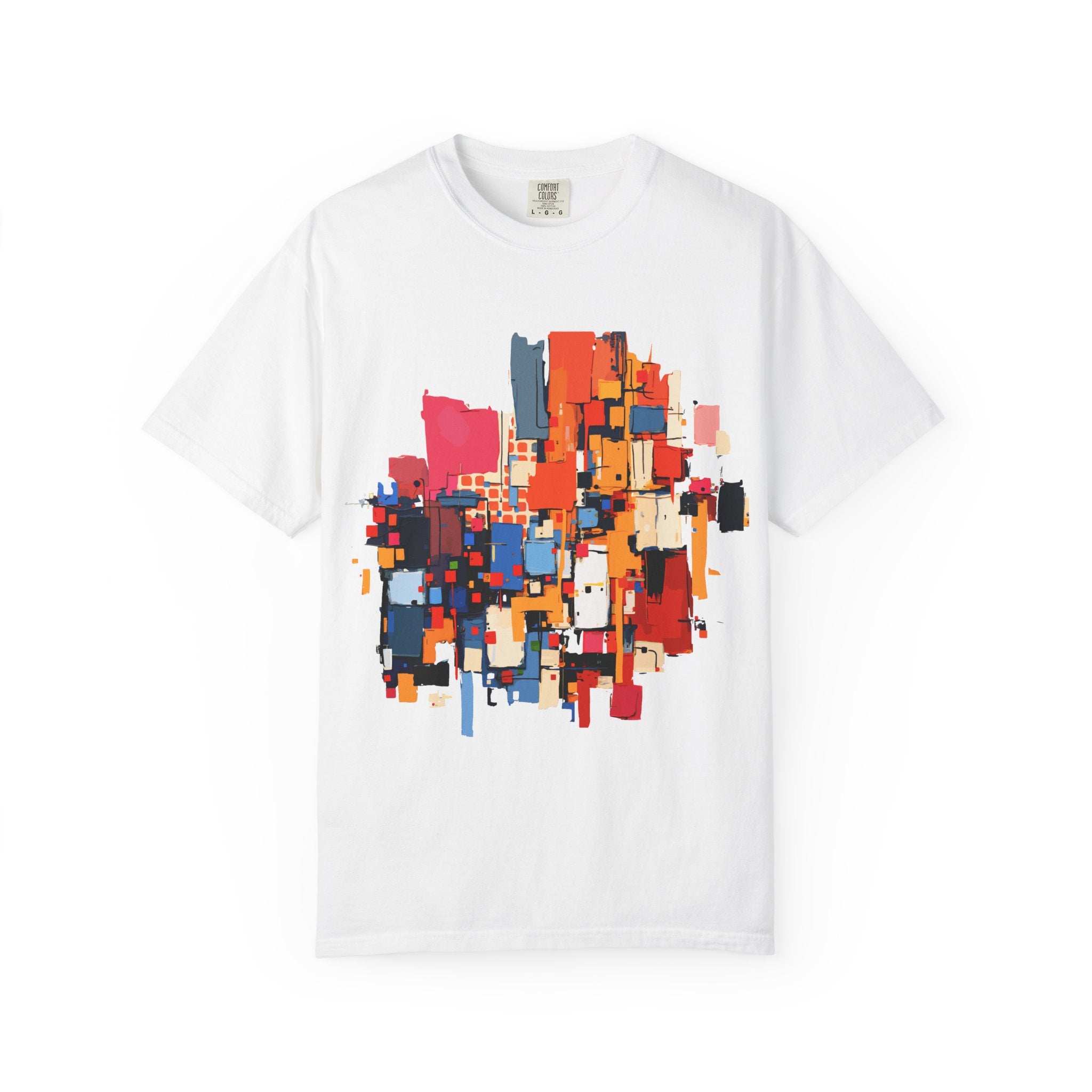 Abstract Geometric Art T-Shirt | Garment-Dyed Unisex Tee