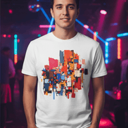Abstract Geometric Art T-Shirt | Garment-Dyed Unisex Tee