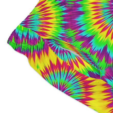 Psychedelic Tie Dye Swim Trunks