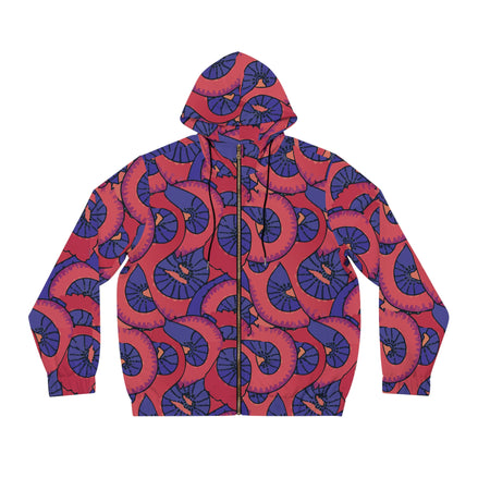 Men's Psychedelic Festival Hoodie — Bold Spiral All-Over Print Full-Zip Rave Jacket | Trippy Streetwear