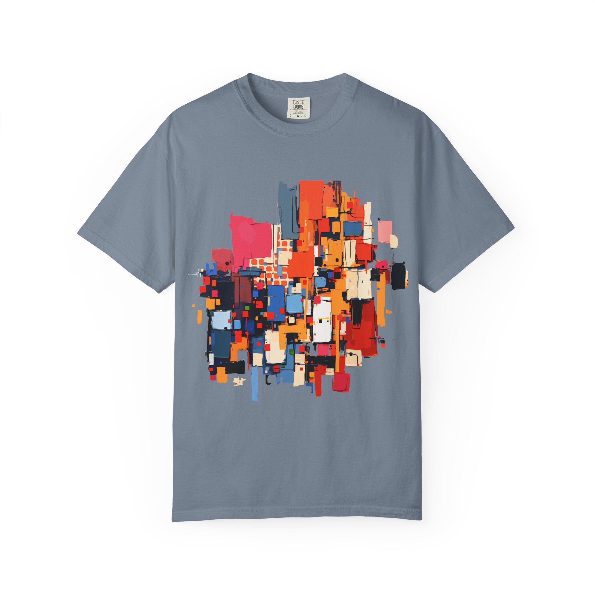 Abstract Geometric Art T-Shirt | Garment-Dyed Unisex Tee
