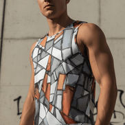 170gsm Men's Quick - Dry Tank Top(All - Over Printing) - Aesthetic Rebellion