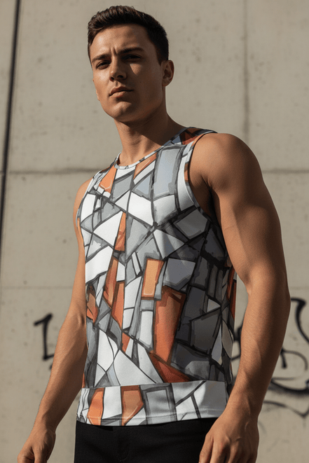 170gsm Men's Quick - Dry Tank Top(All - Over Printing) - Aesthetic Rebellion