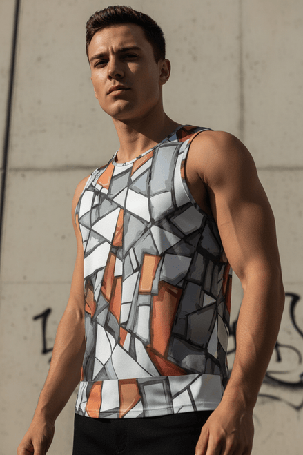 170gsm Men's Quick - Dry Tank Top(All - Over Printing) - Aesthetic Rebellion