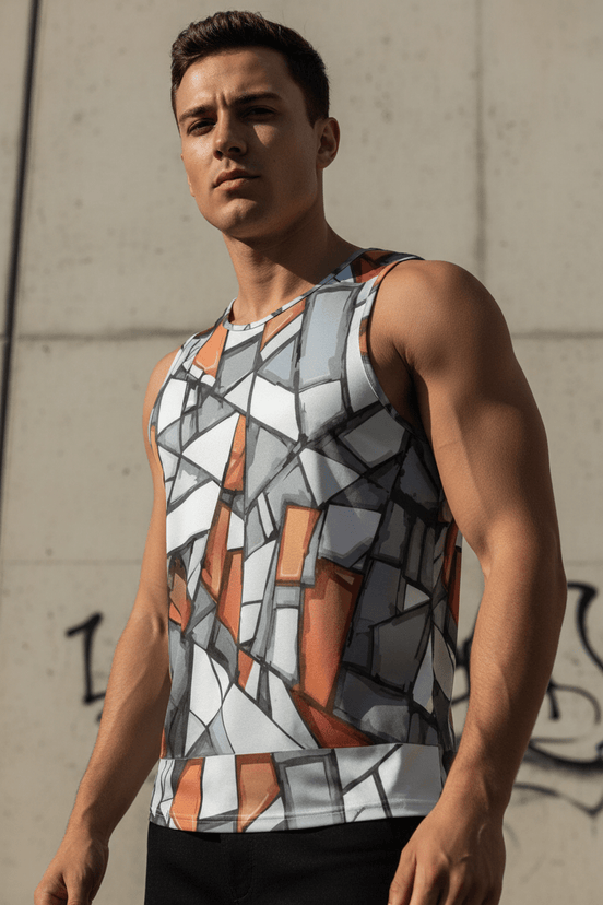 170gsm Men's Quick - Dry Tank Top(All - Over Printing) - Aesthetic Rebellion