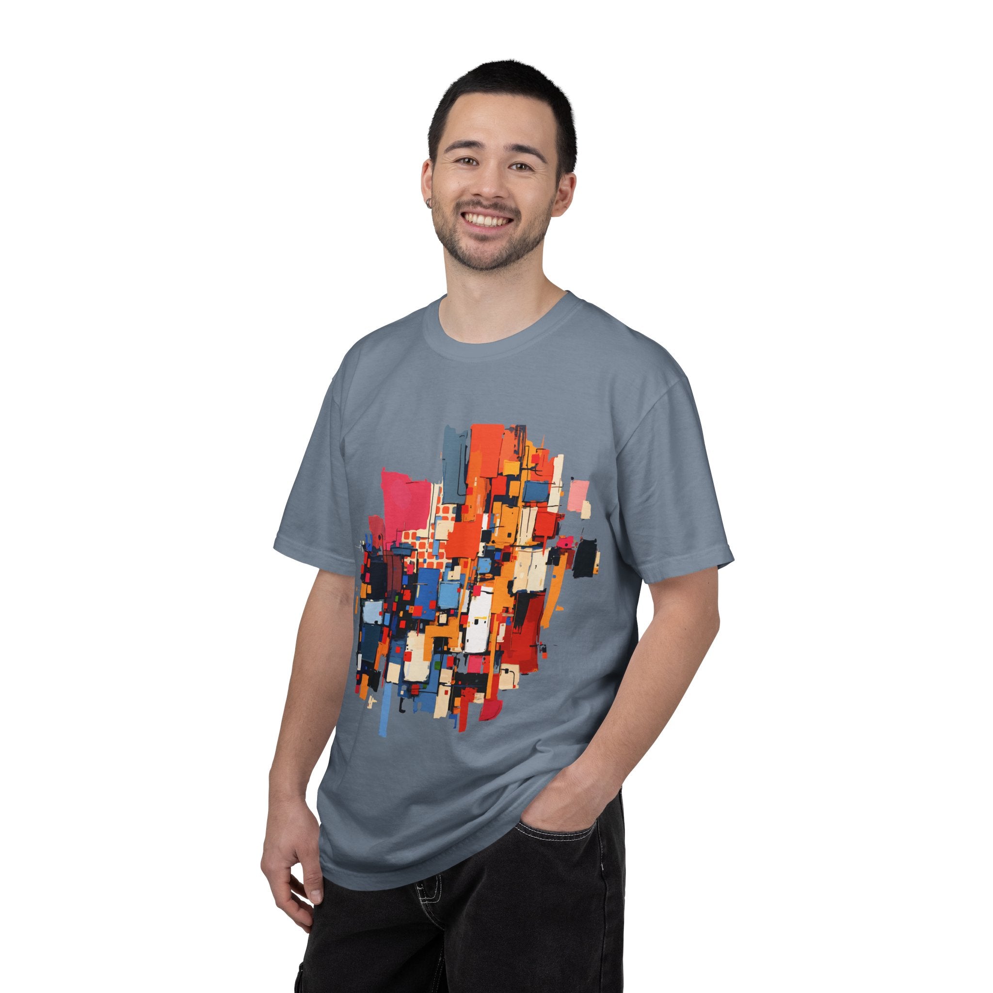 Abstract Geometric Art T-Shirt | Garment-Dyed Unisex Tee