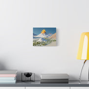 Tropical Volcano Eruption Canvas Print for Nature-Obsessed Interiors — Island Adventure Wall Art, FSC-Certified Matte Stretched Canvas, Home Decor Gift for Wanderlust Collectors