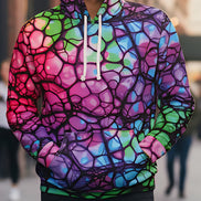 Plurrple AOP Pullover Hoodie – Bioluminescent Neural Web Streetwear