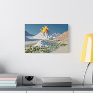 Tropical Volcano Eruption Canvas Print for Nature-Obsessed Interiors — Island Adventure Wall Art, FSC-Certified Matte Stretched Canvas, Home Decor Gift for Wanderlust Collectors