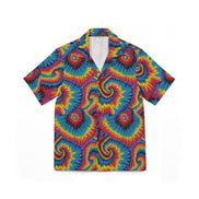 Strawberry Wheels AOP Button-Up Shirt | Digital Tie-Dye Workwear