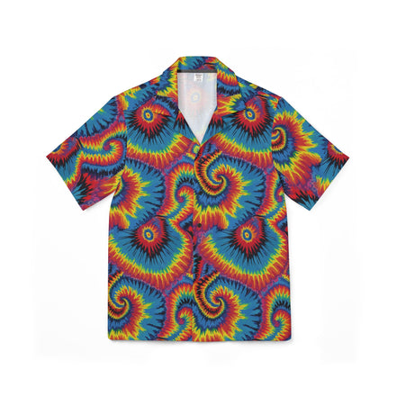 Strawberry Wheels AOP Button-Up Shirt | Digital Tie-Dye Workwear