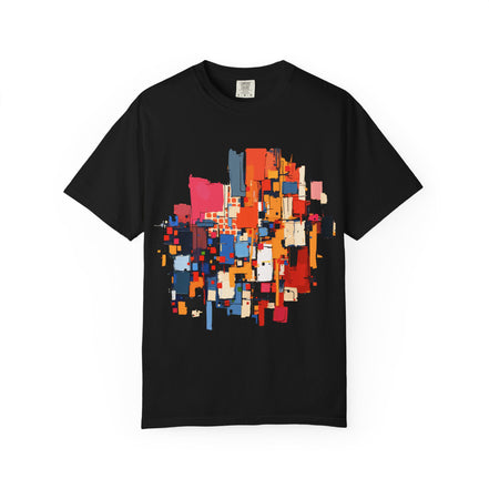 Abstract Geometric Art T-Shirt | Garment-Dyed Unisex Tee