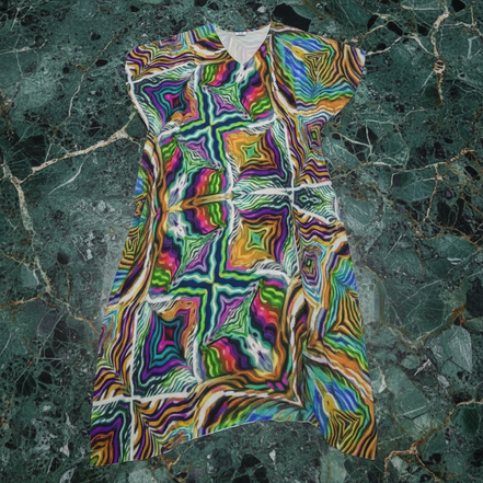 Sacred Geometry Kaftan | Psychedelic Bohemian Goddess Robe for Meditation, Retreats & Luxury Lounging