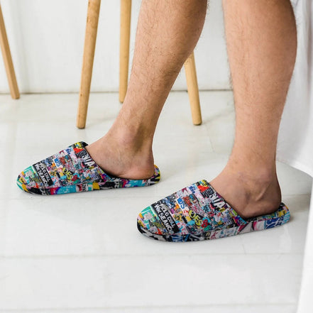 Flannel Men's Cotton Slippers by SALE_DESIGN-Personal Design