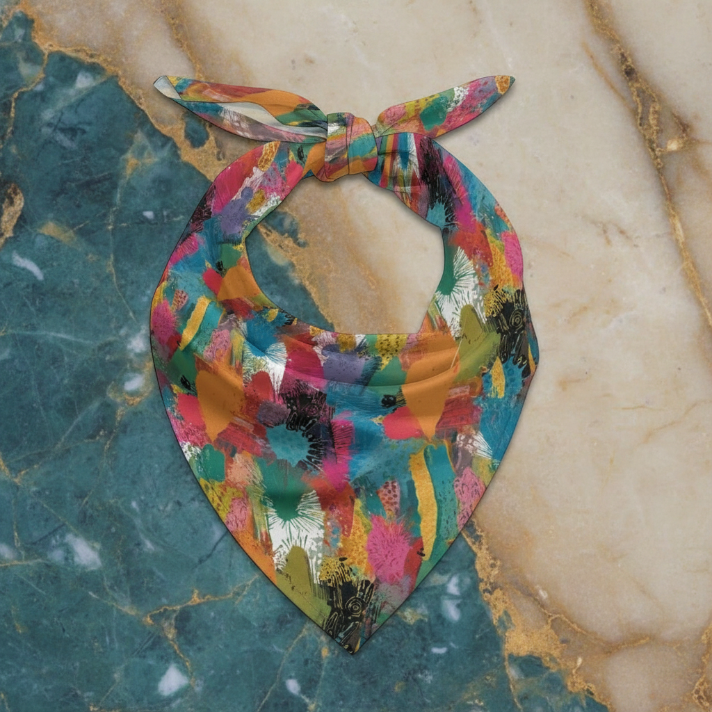 Square Printed Scarves with Skin-friendly Imitated Silk | Aesthetic Rebellion