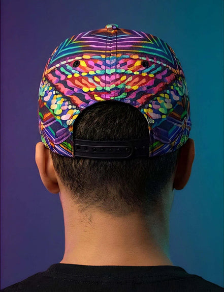 Vegas Gems "Big Dreamer" Snapback - High-Roller Neon Print Baseball Cap for Bold Entrepreneurs & Travelers by Aesthetic Rebellion