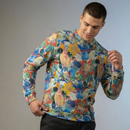 Floral Fusion All-Over Print Unisex O-neck Sweatshirt | 310GSM Cotton by Aesthetic Rebellion