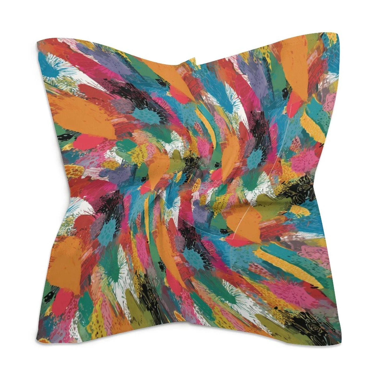 Square Printed Scarves with Skin-friendly Imitated Silk by SALE_DESIGN-Personal Design