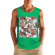 DTF 160gsm Men's Cotton Tank Top(Front Printing) by SALE_DESIGN-Personal Design
