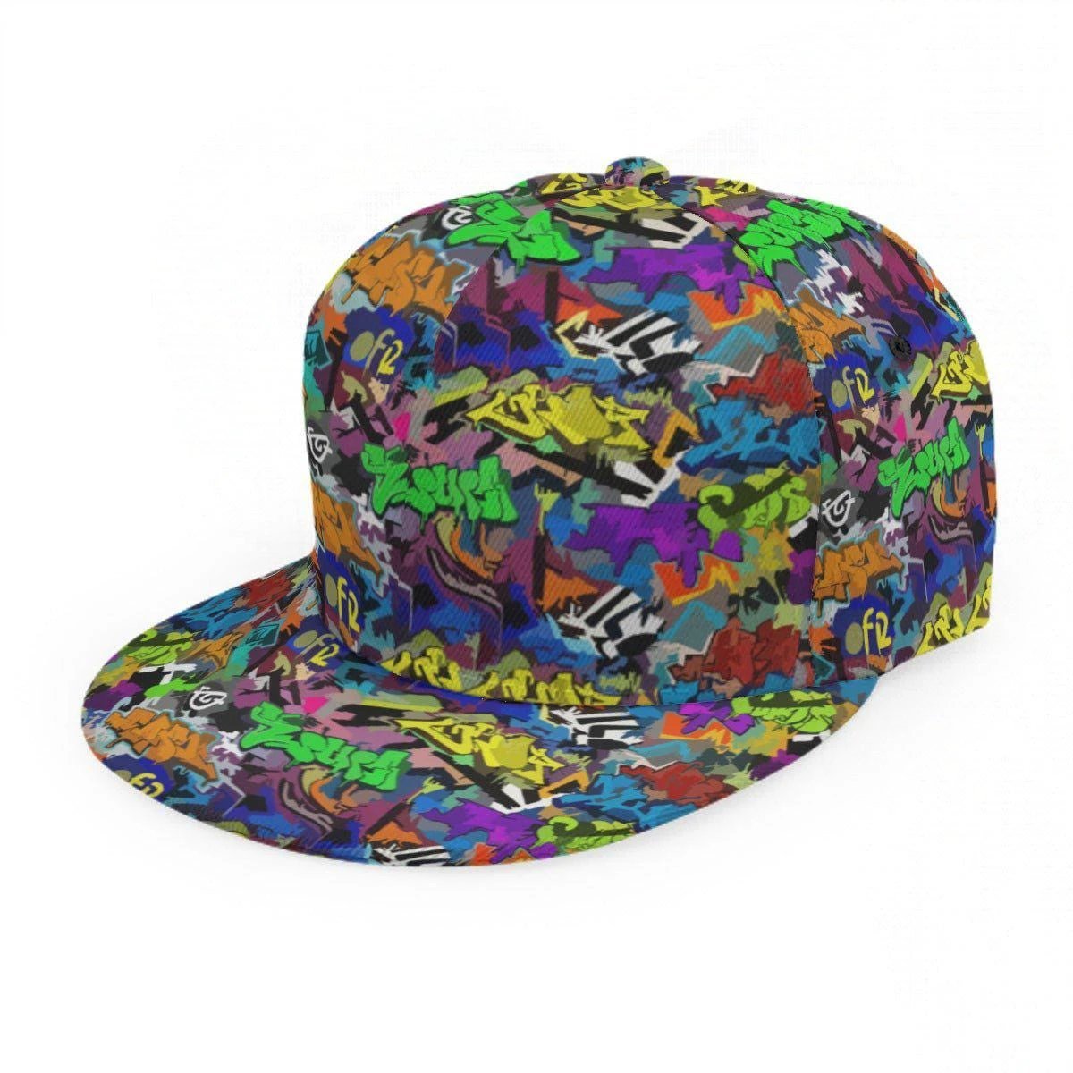 Urban Legend Graffiti Snapback - All-Over Print Flat Brim Hat for Hypebeasts, Skaters & Streetwear Collectors by Aesthetic Rebellion