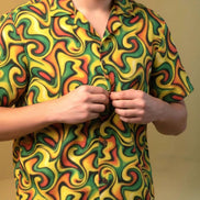 Retro Boundless Swirl Hawaiian Shirt - 70s Psychedelic Aesthetic Summer Top for Modern Creatives by Aesthetic Rebellion