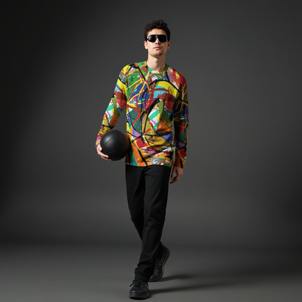 AOP Paint Splatter Long Sleeve Tee | Boundless Bleeds