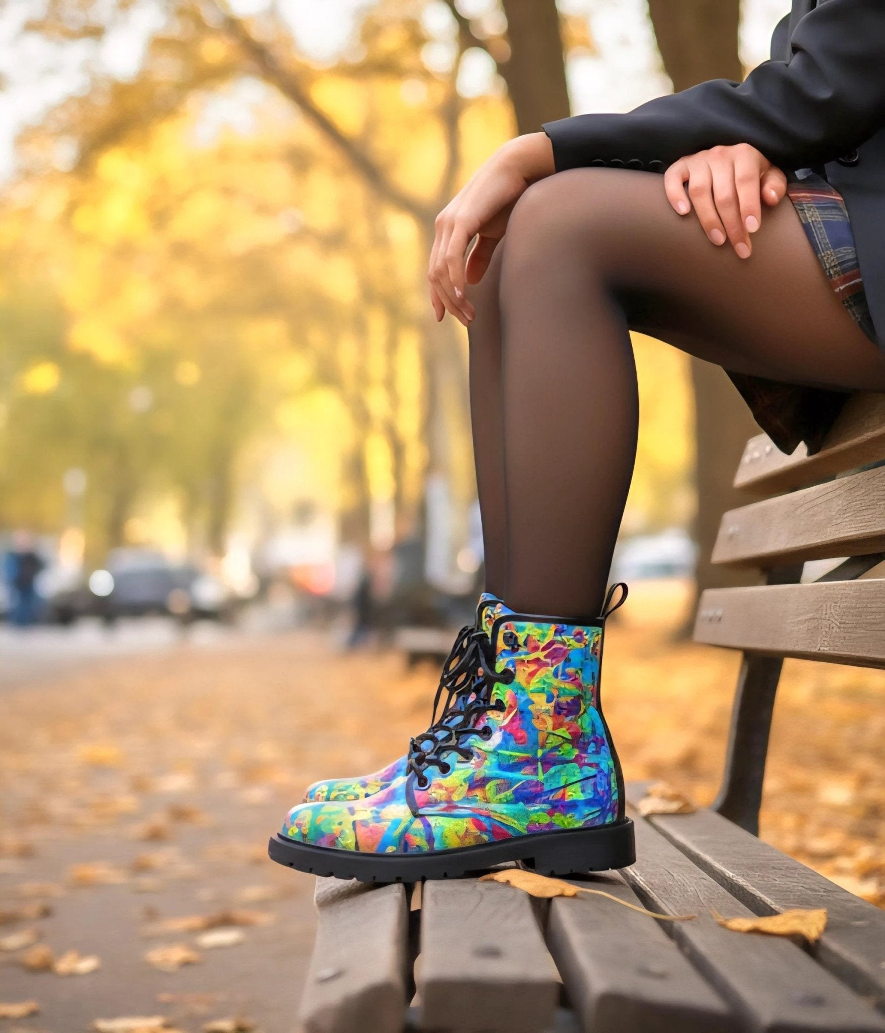 Vandals Velvet Martin Short Boots - Designer All-Over Print Combat Boots for Edgy Streetwear by Aesthetic Rebellion