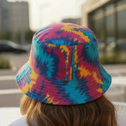 Reversible Bucket Hat • Psychedelic Kaleidoscope, Graffiti Print by Aesthetic Rebellion