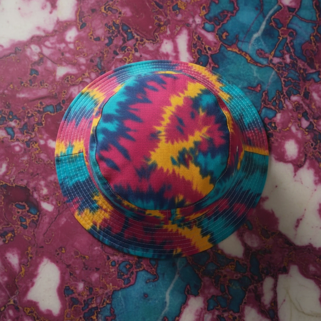 Reversible Bucket Hat • Psychedelic Kaleidoscope, Graffiti Print | Aesthetic Rebellion