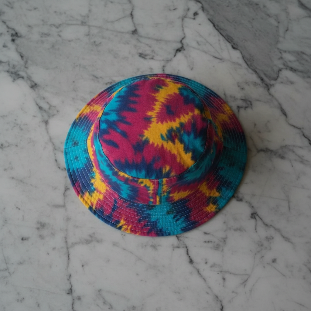 Reversible Bucket Hat • Psychedelic Kaleidoscope, Graffiti Print | Aesthetic Rebellion