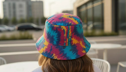 Reversible Bucket Hat • Psychedelic Kaleidoscope, Graffiti Print by Aesthetic Rebellion