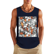 DTF 160gsm Men's Cotton Tank Top(Front Printing) by SALE_DESIGN-Personal Design