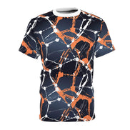 Electric Abstract All-Over Print Unisex Tee - High-Saturated Artist Edition Streetwear Shirt by Aesthetic Rebellion