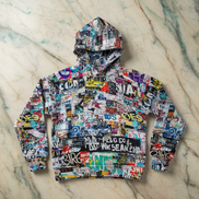230gsm Children's Hooded Sweatshirt without Drawstrings(All - Over Printing) - Aesthetic Rebellion