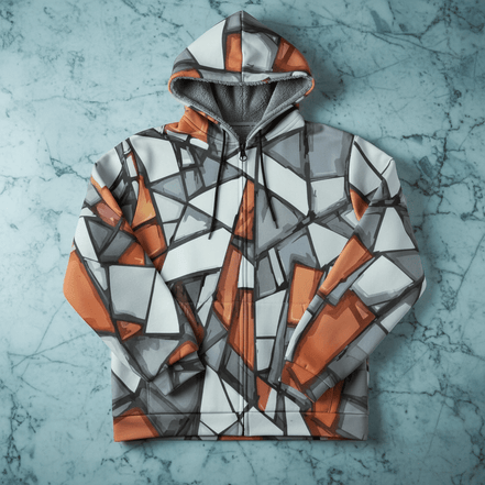 230gsm Full Zip up Hoodie with Plush Lining(All - Over Printing) - Aesthetic Rebellion
