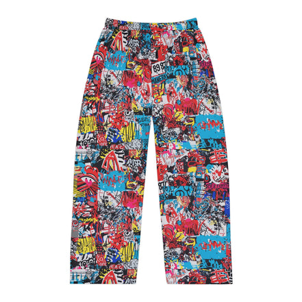 Graffiti Collage Pajama Pants | Street Art All-Over Print Lounge Pants