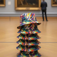 Kaleidoscope Geometric Bucket Hat - Trippy Rainbow Rave Hat for EDM Festivals & Dance Floor Style by Aesthetic Rebellion