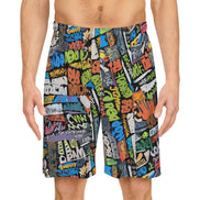 Graffiti Basketball Shorts for Hoop Culture Heads — Concrete Chaos AOP Streetwear, Festival Gym Wear, Loud Athletic Bottoms, Skater Shorts, Bold Print Activewear