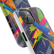 Electric Maximalist Dual-Layer Phone Case - Fade-Resistant Tough Cover for Creative Visionaries & Artists by Aesthetic Rebellion