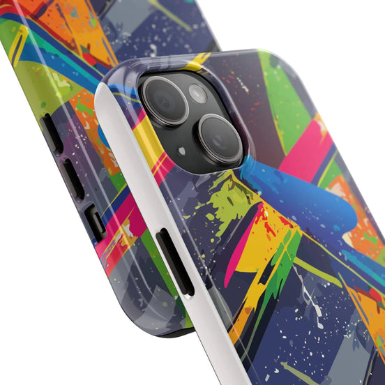 Electric Maximalist Dual-Layer Phone Case - Fade-Resistant Tough Cover for Creative Visionaries & Artists by Aesthetic Rebellion